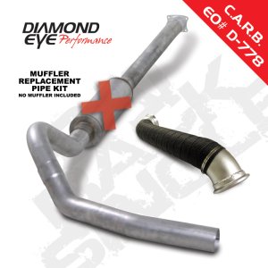 Chevrolet 2500 Performance Exhaust - Diamond Eye Performance - Cat Back, Single Rear Exit, Turbo Direct Pipe - `04-`05 Chevrolet 2500 Performance Exhaust - Diamond Eye Performance - Cat Back, Single Rear Exit, Turbo Direct Pipe - `04-`05